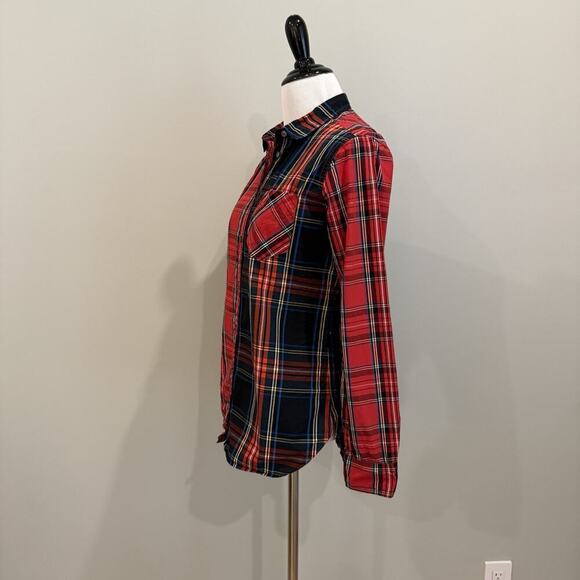J. Crew Classic-fit boy shirt Stewart tartan Size 2 Top Blouse Holiday Festive - Picture 6 of 13